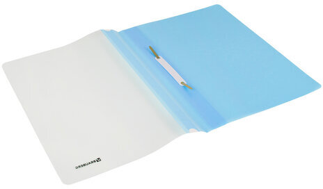 Скоросшиватель пластиковый BRAUBERG "Pastel" А4, 130/180 мкм, аквамарин, 270455