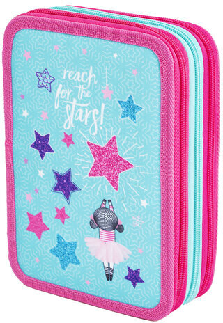 Пенал BRAUBERG, 3 отделения, полиэстер, 21х14 см, "Reach for the stars", 270728
