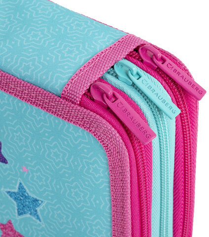 Пенал BRAUBERG, 3 отделения, полиэстер, 21х14 см, "Reach for the stars", 270728