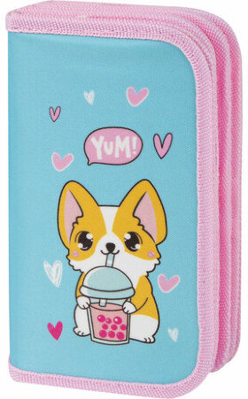 Пенал ЮНЛАНДИЯ, 3 отделения, полиэстер, 19х11 см, &quot;Yum&quot;, 271028