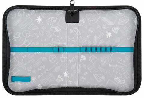 Пенал ПИФАГОР, 1 отделение, полиэстер, 19х13 см, "White tiger", 272285