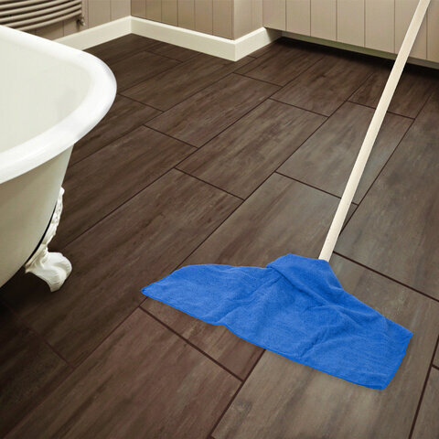 Тряпка для мытья пола из микрофибры 50х60 см "OVERLOCK INDIGO COLOUR", синяя, LAIMA HOME, 608222