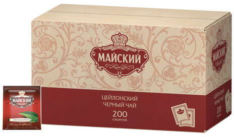 Чай МАЙСКИЙ черный, 200 пакетиков в конвертах по 2 г, 101009