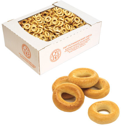 Сушки ОЗБИ Кроха ванильные, 3,3 кг, весовые, гофрокороб, 985