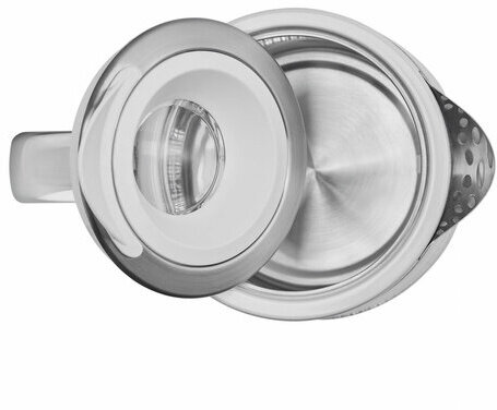 Чайник POLARIS PWK 1715 CGL, 1,7 л, 1850-2200 Вт, закрытый нагревательный элемент, стекло, белый, 54125, PWK 1715 CGL w