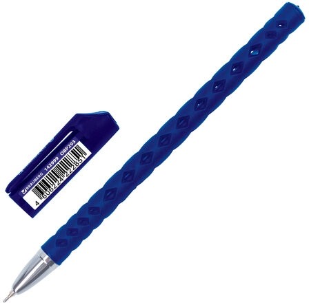 Ручка шариковая масляная BRAUBERG "Orient", СИНЯЯ, корпус синий, узел 0,7 мм, линия письма 0,35 мм, 142999