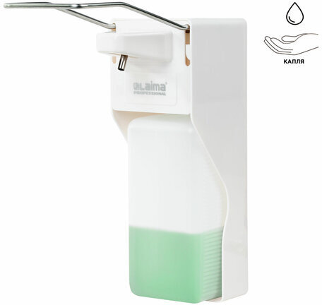 Дозатор локтевой для жидкого мыла и геля-антисептика, с еврофлаконом 1 л, LAIMA, ABS-пластик, 607325, X-2265