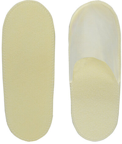 Тапочки одноразовые белые с закрытым мысом, КОМПЛЕКТ 25 пар/уп., 43 размер, ЧИСТОВЬЕ, 00-225