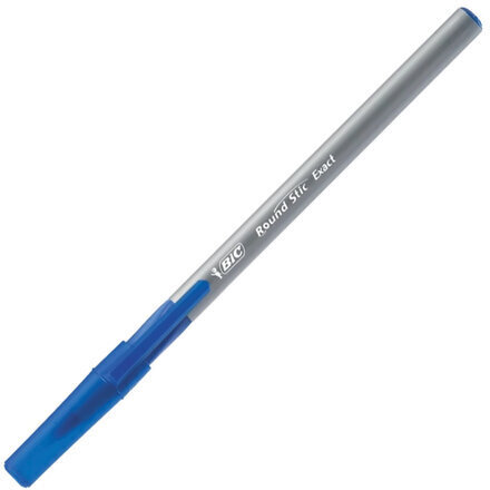 Ручки шариковые с грипом BIC "Round Stic Exact", НАБОР 4 шт./3 ЦВЕТА (синий, черный, красный), линия письма 0,28 мм, блистер, 932858