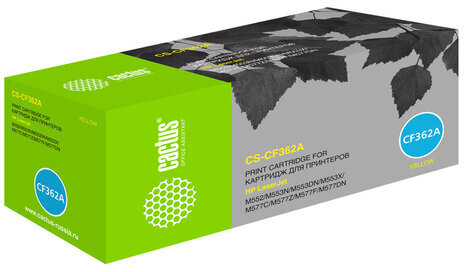 Картридж лазерный CACTUS (CS-CF362A) для HP LaserJet Pro M552dn/M553dn/M553n, желтый, ресурс 5000 стр.