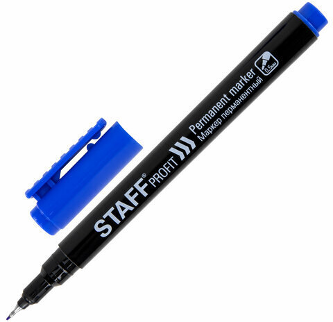 Маркер перманентный НАБОР 4 ЦВЕТА, STAFF "Profit PM-105", тонкий металлический наконечник 0,5 мм, 152173