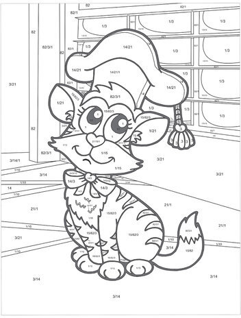 Раскраска по номерам А4, ЮНЛАНДИЯ "КОТЕНОК", С АКРИЛОВЫМИ КРАСКАМИ, на картоне, кисть, 661589