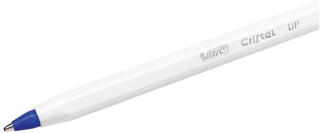 Ручка шариковая BIC "Cristal UP", СИНЯЯ, корпус белый, узел 1,2 мм, линия письма 0,35 мм, 949879