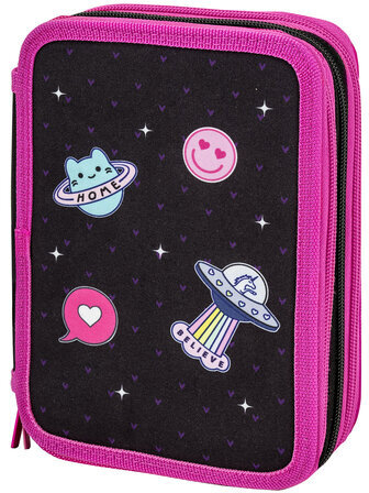 Пенал BRAUBERG, 3 отделения, полиэстер, 21х14 см, "Space sweets", 272332