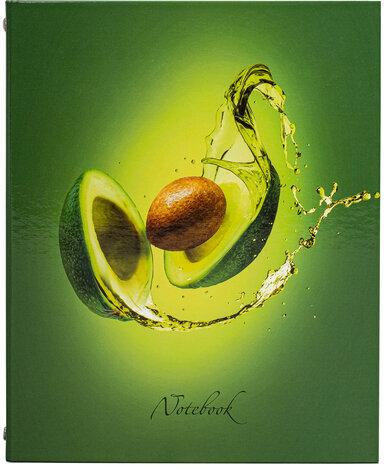 Тетрадь на кольцах А5 175х215 мм, 240 л., твердый картон, с разделителями, BRAUBERG, "Авокадо", 404098
