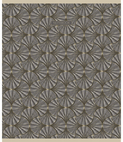 Тетрадь А5, 96 л., ПЗБМ, скоба, клетка, фольга, ламинация, выборочный лак, "Золотые узоры" (5 видов), 027965