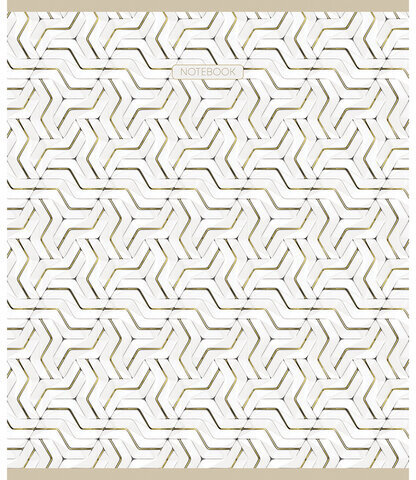 Тетрадь А5, 96 л., ПЗБМ, скоба, клетка, фольга, ламинация, выборочный лак, "Золотые узоры" (5 видов), 027965