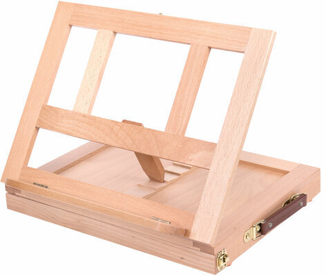 Мольберт настольный из бука с выдвижным ящиком, 34,5х26х27 см, высота холста до 30 см, BRAUBERG, 192247