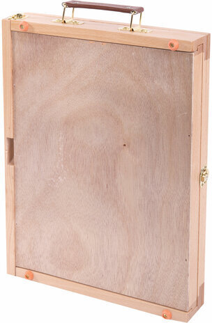 Мольберт настольный из бука с выдвижным ящиком, 34,5х26х27 см, высота холста до 30 см, BRAUBERG, 192247