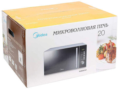 Микроволновая печь MIDEA AM820CMF, объем 20 л, мощность 800 Вт, механическое управление
