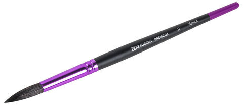 Кисть белка, круглая № 9, BRAUBERG PREMIUM, 200978