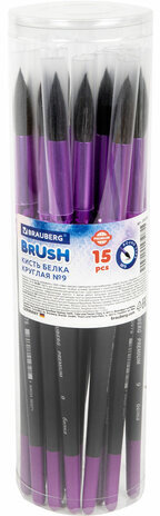 Кисть белка, круглая № 9, BRAUBERG PREMIUM, 200978