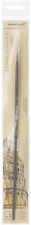 Кисть художественная проф. BRAUBERG ART CLASSIC, колонок, круглая, № 1, длинная ручка, 200922