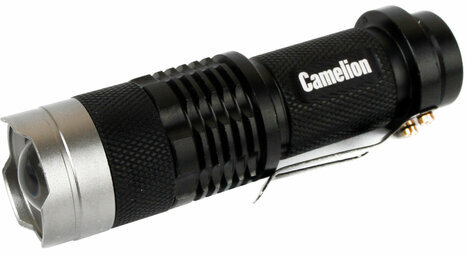 Фонарь CAMELION XP-E, ЯРКИЙ, ZOOM, 3 режима, питание 1хAA, LED5135