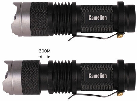 Фонарь CAMELION XP-E, ЯРКИЙ, ZOOM, 3 режима, питание 1хAA, LED5135