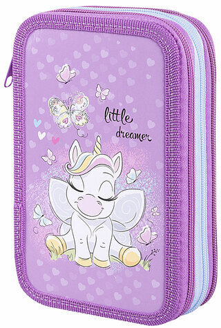 Пенал ПИФАГОР, 3 отделения, ламинированный картон, 19х11 см, "Sweet Dreamer", 271545