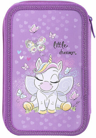 Пенал ПИФАГОР, 3 отделения, ламинированный картон, 19х11 см, "Sweet Dreamer", 271545