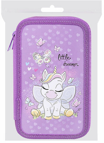 Пенал ПИФАГОР, 3 отделения, ламинированный картон, 19х11 см, "Sweet Dreamer", 271545