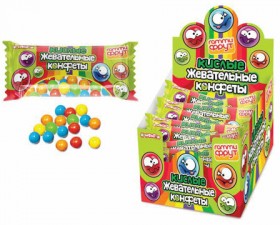 Конфеты ГАММИ ФРУТ кислые жевательные, 20 г, КОНФИТОЙ, КТ94818