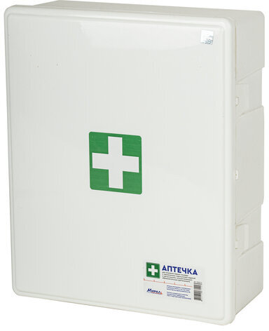 Аптечка для детских и учебных учреждений, по приказу №261н, МИРАЛ, пластиковый шкаф, ОДШП-Н