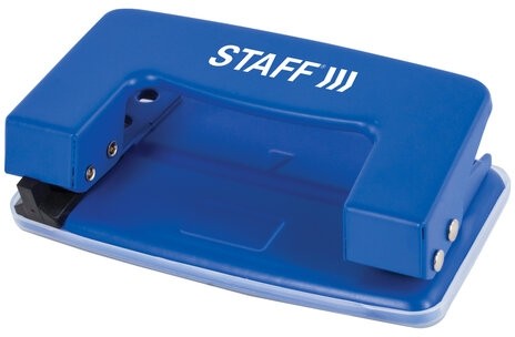 Дырокол металлический STAFF "EVERYDAY", до 10 листов, без линейки, синий, 224648