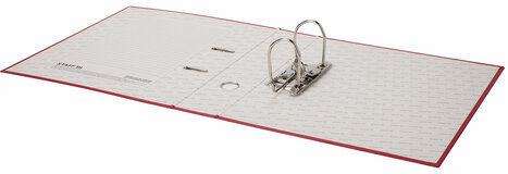 Папка-регистратор STAFF "Manager" с покрытием из ПВХ, 70 мм, без уголка, красная, 225980