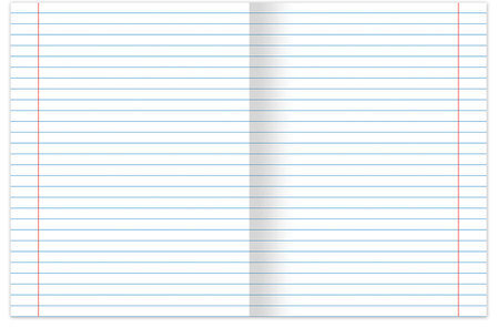 Тетрадь ЗЕЛЁНАЯ обложка 18 л., линия с полями, офсет, "HATBER", 18Т5D(С)2(Т58077)