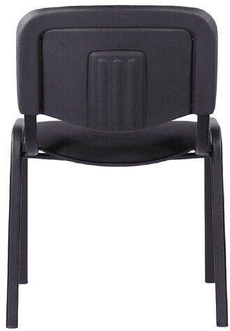 Стул для персонала и посетителей "ISO", черный каркас, кожзам черный