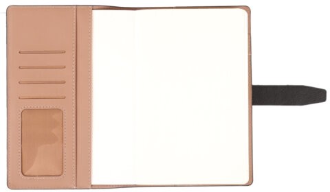 Ежедневник датированный 2026, А5, 143х218 мм, BRAUBERG "Journal", под кожу, застежка, держатель для ручки, органайзер, черный, 117382