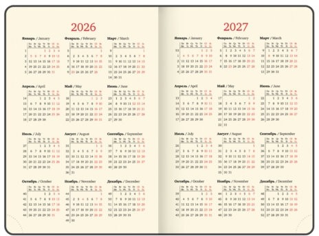 Ежедневник датированный 2026, А5, 143х218 мм, BRAUBERG "Journal", под кожу, застежка, держатель для ручки, органайзер, черный, 117382