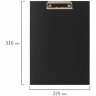 Доска-планшет STAFF "EVERYDAY" с прижимом А4 (225х316 мм), картон/бумвинил, РОССИЯ, черная, 229051