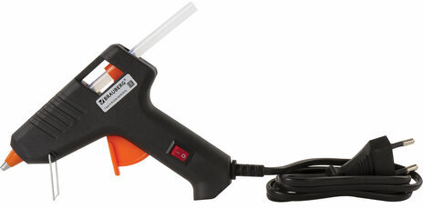 Клеевой пистолет 15 Вт для стержня 7 мм, с выключателем, BRAUBERG, в блистере, 671051