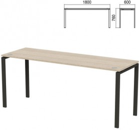Стол на металлокаркасе &quot;Арго&quot;, 1800х600х760 мм, ясень шимо (КОМПЛЕКТ)