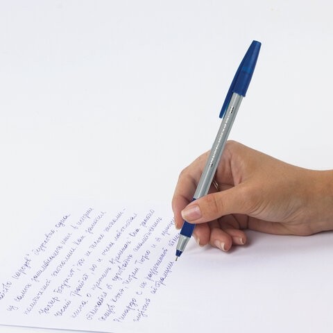 Ручки шариковые с грипом BRAUBERG "i-STICK POINT", НАБОР 10+2 ШТ., СИНИЕ, линия письма 0,35 мм, блистер,144025