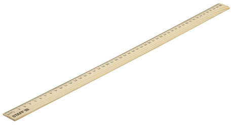 Линейка деревянная 50 см, STAFF, канадская сосна, 210802