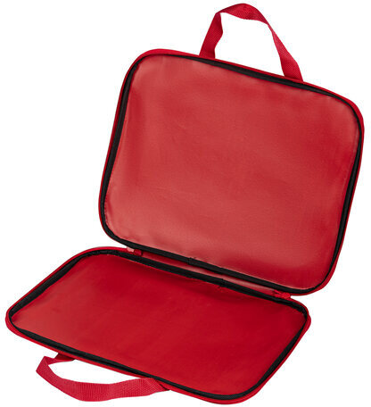 Папка на молнии с ручками STAFF EVERYDAY, А4, полиэстер, красная, 270730