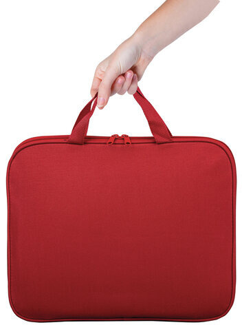 Папка на молнии с ручками STAFF EVERYDAY, А4, полиэстер, красная, 270730