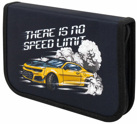 Пенал ПИФАГОР, 1 отделение, полиэстер, 19х13 см, "Extreme speed", 272286