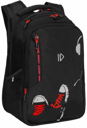 Рюкзак GRIZZLY школьный, анатомическая спинка, 3 отделения, для мальчиков, ENJOY, 42х31х22 см, RU-438-2/2