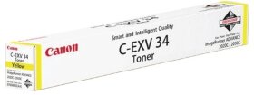 Тонер CANON (C-EXV34Y) iR C9060/C9065/C9070, желтый, оригинальный, ресурс 16000 страниц, 3785B002